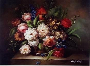 unknow artist Floral, beautiful classical still life of flowers.095